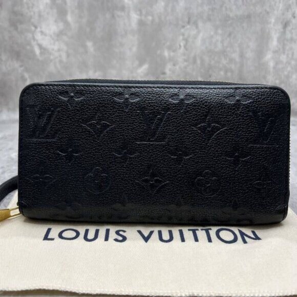 Authentic Louis Vuitton Monogram Empreinte Leather Zippy Long Wallet Black LV - Picture 2 of 10